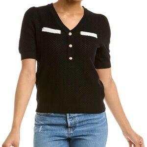 Nanette lepore vneck pearl sweater